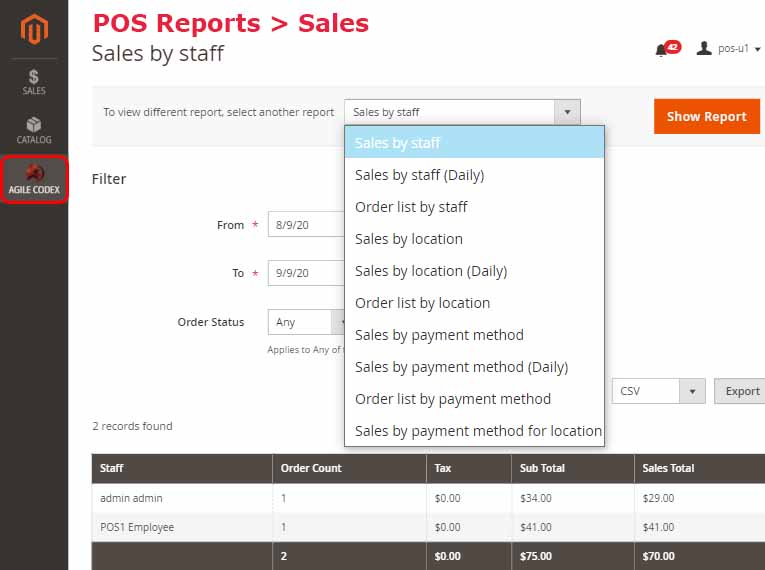 POS Reporting Dashboard