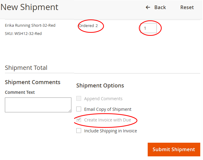 Creating New Shipment