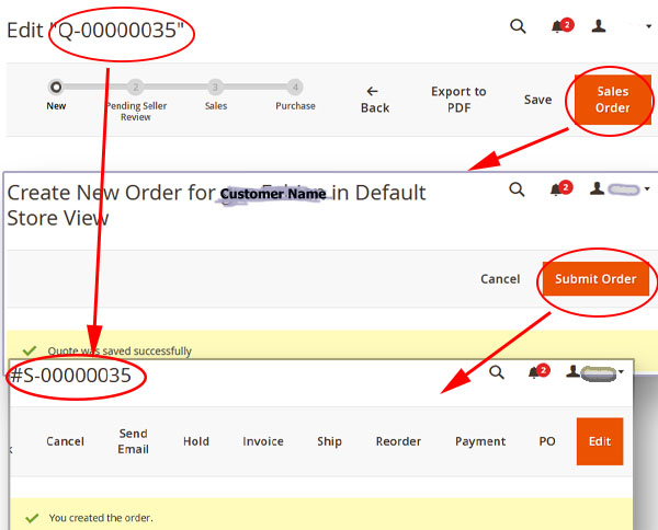 Convert Quote to Sales Order